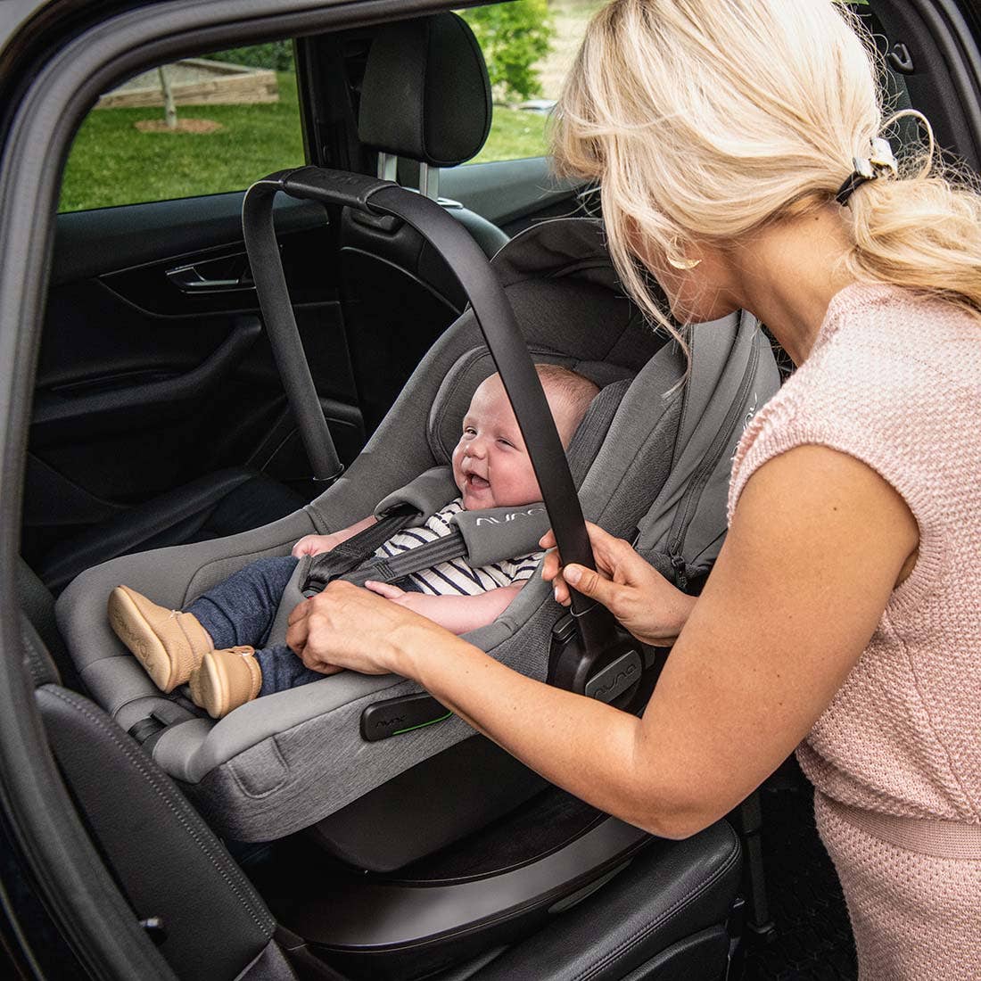 Nuna car seat seat belt outlet