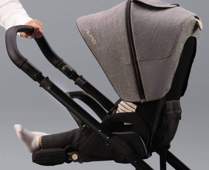 Close up of Nuna MIXX next stroller polished collection