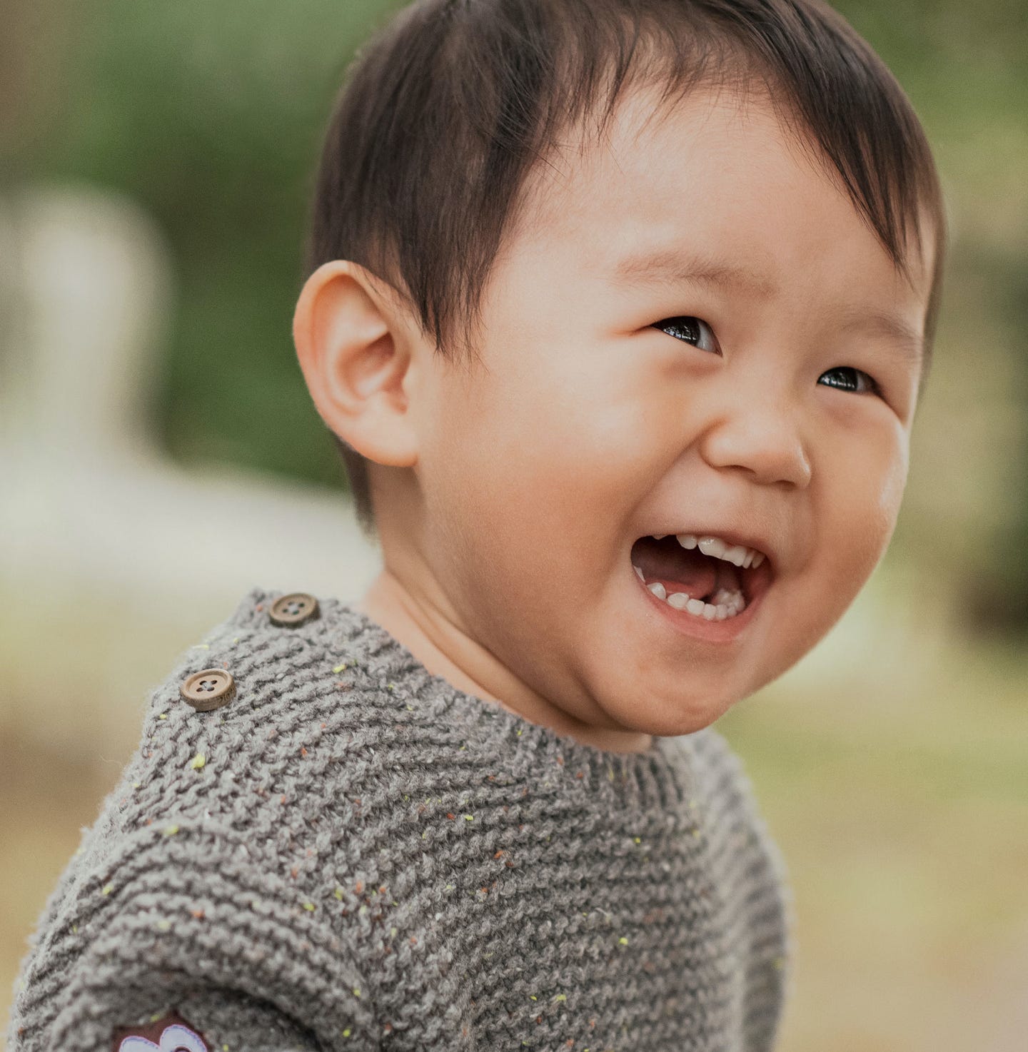 Little boy laughing